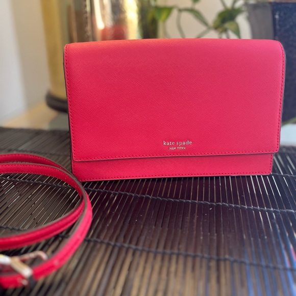 Kate Spade New York Red Madison Flap Convertible Crossbody Bag - Picture 3 of 11